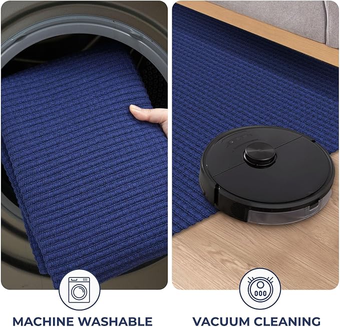 KOZYFLY Washable Area Rug 4x6 ft Non Slip Rubber Backed Living Room Rugs - Image 7
