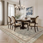 4x6 Area Rug for Bedroom Machine Washable, Non Slip Vintage Floral Kitchen Rugs - Image 3