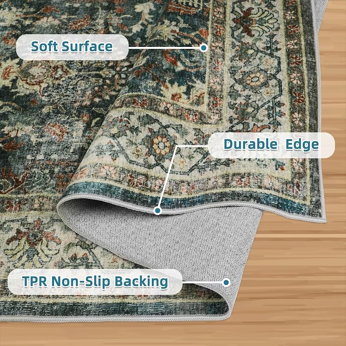 Dripex Tribal Washable Runner Rug-2x5 Non-Slip Non-Shedding Runners - Image 2