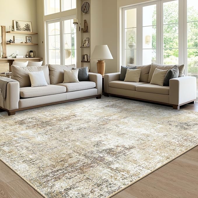 Washable Area Rugs 5'x7' Non-Slip Modern Abstract Soft - Image 2