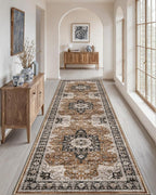DEXI Hallway Runner Rug 3x10, Distressed Non Slip Runners Carpet, Boho Vintage - Image 8