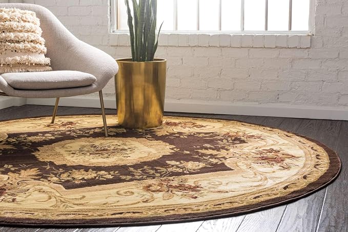 Unique Loom Versailles Collection Traditional Classic Floral Motif Area Rug - Image 3