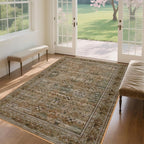 5x7 Washable Area Rug for Living Room Dining Room, Distressed Non Slip Vintage - Image 7
