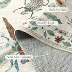 Lahome Insect Machine Washable Rug, 3x5 Rug Non Slip Soft Bedroom Rugs - Image 7