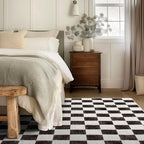 EVERGRACE Checkered Plaid Area Rug 6x9, Soft Faux Wool Rugs Washable Anti Slip - Image 2