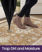 DEXI Area Rugs for Entryway 2x3, Washable Low Pile Vintage Traditional Entry - Image 3