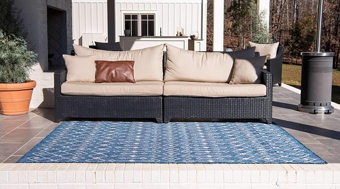 Unique Loom Outdoor Trellis Collection Area Rug - Image 3