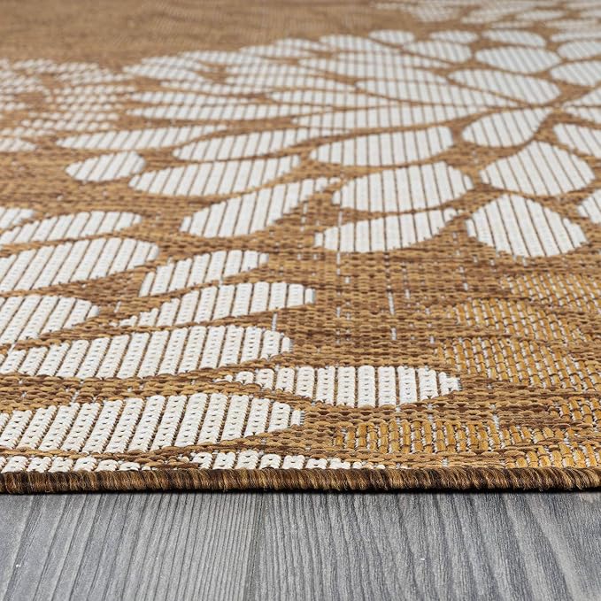 Beverly Rug Outdoor Rug 6x9 Modern Exotic Tropical Leaf Area Rugs - Image 6
