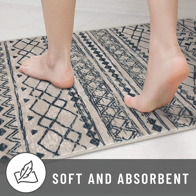 KUTA Moroccan Rugs for Entryway, 2x3 Light Brown Black Entrance Small Area Rug - Image 7