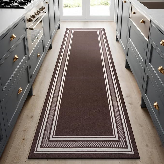 Beverly Rug Non Slip Area Rugs 2x7 Modern Bordered Non Skid Rubber Backing Soft - Image 6