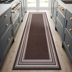 Beverly Rug Non Slip Area Rugs 2x7 Modern Bordered Non Skid Rubber Backing Soft - Image 6