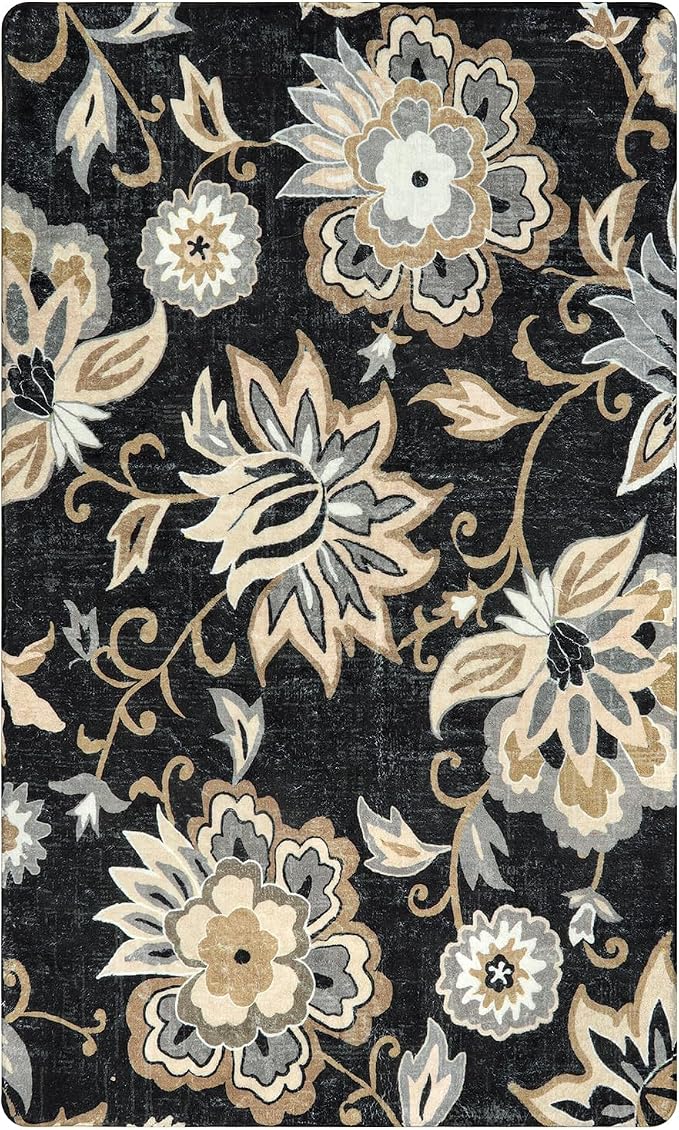 Lahome Floral Washable Living Room Area Rug - Image 8