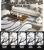 YIHOUSE Modern Rugs for Living Room, 8x10 Washable Black and White Area Rug - Image 6