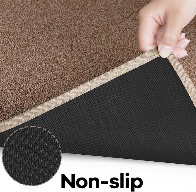 Area Rug with Non Slip Rubber Backing, Washable Soft Floor Carpet - Image 5