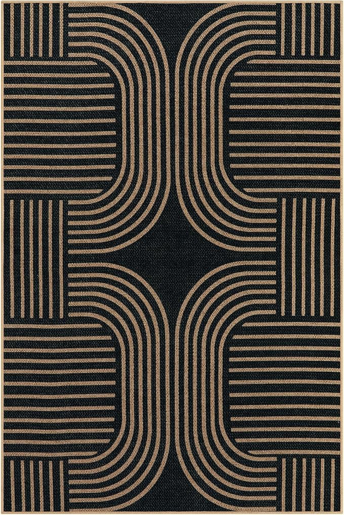 Lahome Modern Geometric Easy Jute Rug, 6x9 Area Rugs - Image 7