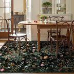 Morebes Boho Flower Rug for Living Room Non Slip, Washable Area Rugs 5x7 - Image 2
