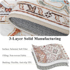 Large Area Rugs 8x10, Washable Vintage Rugs -Low Pile, Soft Plush Rugs - Image 8