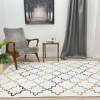 Alfa Rich 3x10 Moroccan White Washable Area Rugs - Image 3