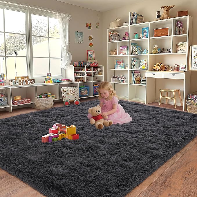 Upgrade Non-Slip Plush Rugs for Living Room, Soft Shaggy Carpets for Living Room - Image 5