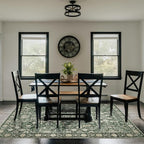 Area Rug 9×12 Washable Rugs for Bedroom, Vintage Floral Rug Soft Non Slip Stain - Image 3