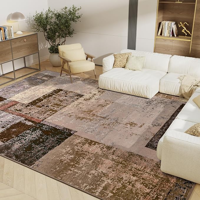 LOCHAS Rug for Living Room 6x9, Washable Soft Area Rugs for Bedroom, Abstract - Image 4