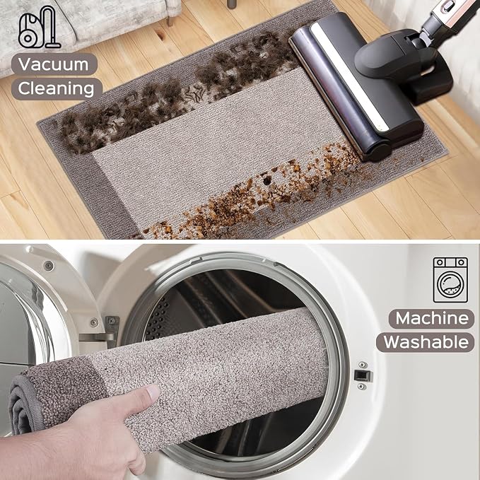 Machine Washable Kitchen Rug 32" x 48", Non Slip Indoor Door Rug, Absorbent - Image 7