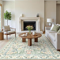Wonnitar Large Rugs for Living Room, Soft Washable Floral 9x12 Area Rug for by Wonnitar