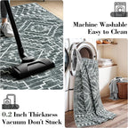 Wonnitar Moroccan 6x9 Area Rugs, Washable Grey Rugs - Image 5