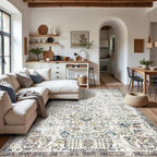 jinchan Kalen Area Rug 9x12 Washable Living Room Rug Vintage Indoor Large Floor - Image 2