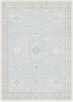 RUGGABLE Washable Vintage Area Rug – Verena Soft Blue 10x14, Stain-Resistant - Image 3