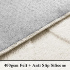 SHACOS Soft Cozy Fluffy Abstract Geometric High Low Pile Runner Rugs 2'x6' Non - Image 5
