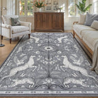 Lahome Boho Animal 6x9 Washable Living Room Area Rugs, Botanical Large Boho Non by Lahome