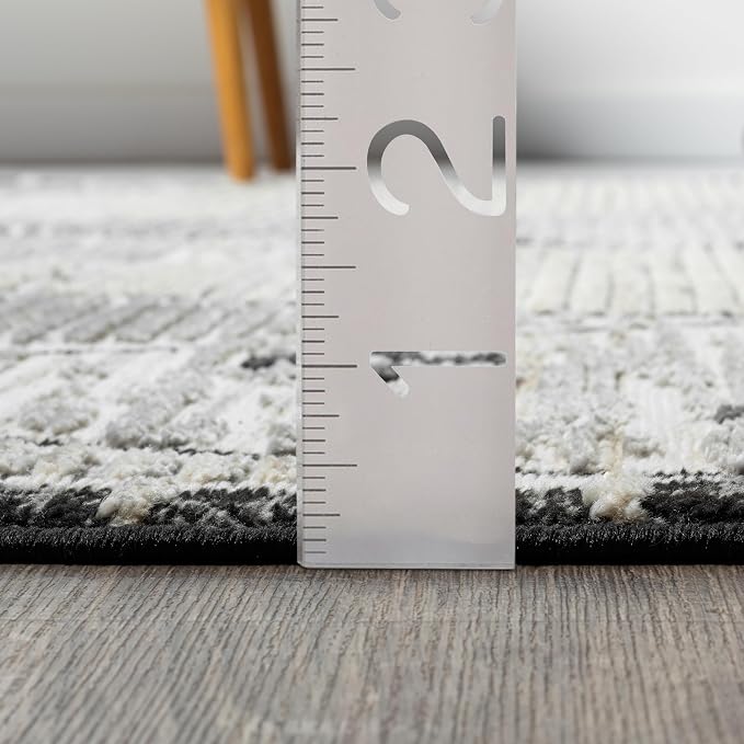 Abani Viva Cream & Grey Area Rug 5' x 8' - Image 7