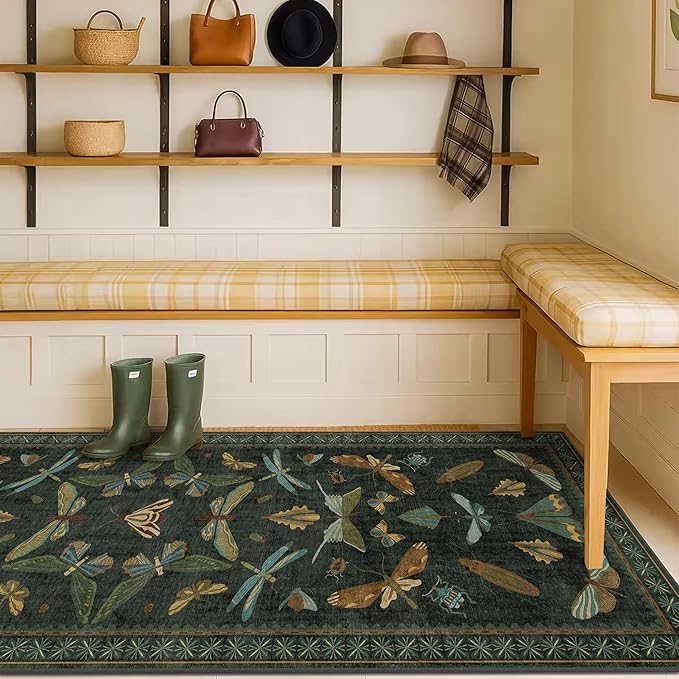 Dark Green 2'6"x10' Long Runner Rugs - Image 6