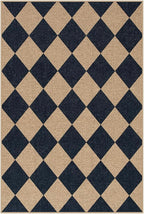 Lahome Checkered Easy Jute Kitchen Rug, 2x3 Front Door Mat Non Slip Washable - Image 7