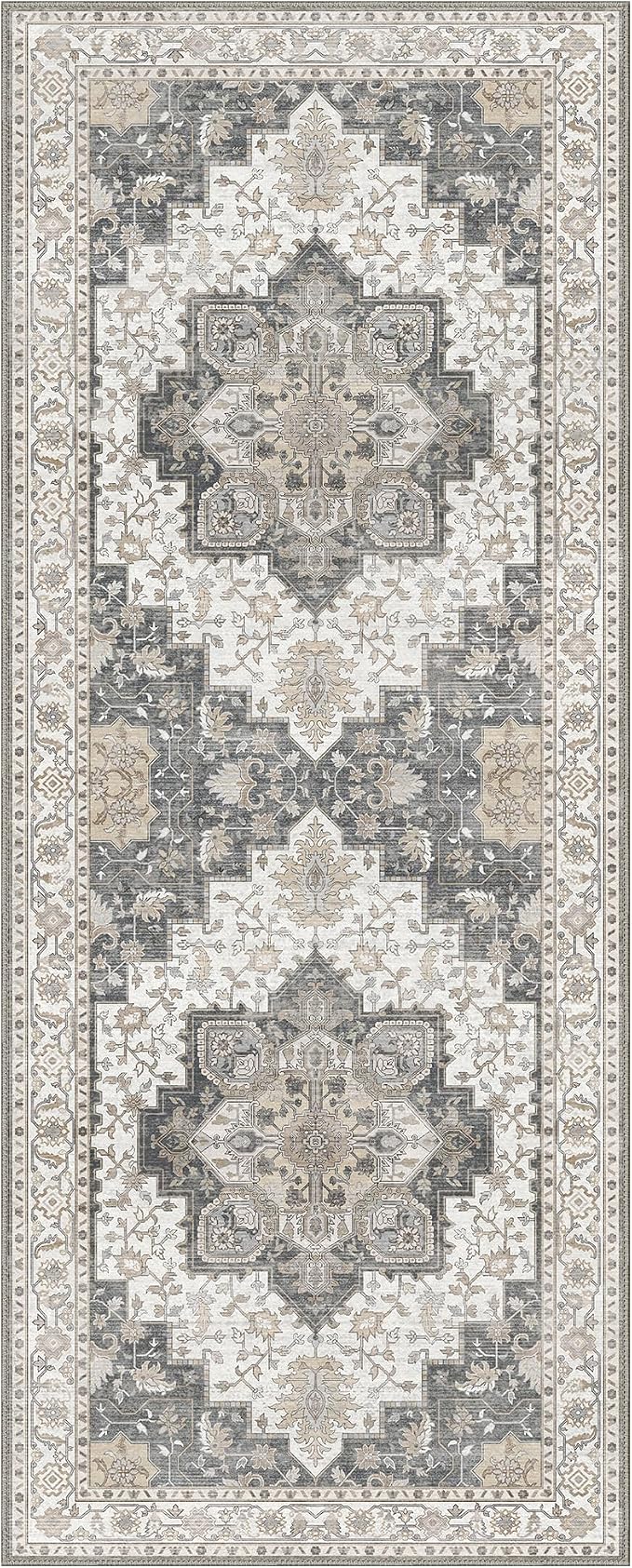 GENIMO 2x10 Runner Rugs for Hallway, Machine Washable Non Slip Vintage Rugs - Image 7