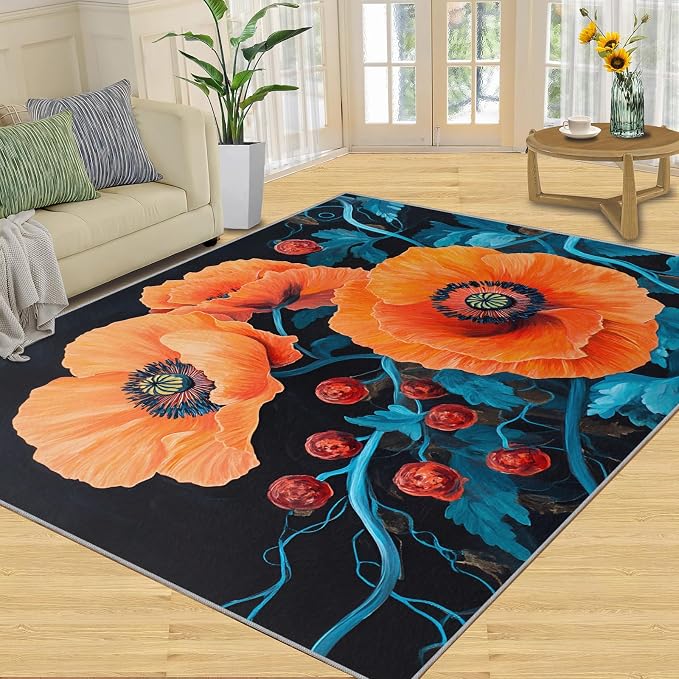 3x4 Poppy Rugs for Entryway - Image 3