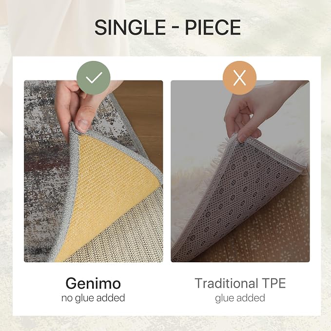 GENIMO No Crease Non Slip 6x9 Area Rugs - Image 4