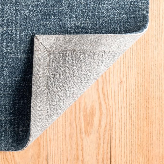 Dash and Albert Crosshatch Denim Hand Micro Hooked Wool Rug, 3 X 5 Feet - Image 4