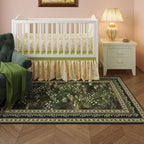 Rugcomf Area Rugs 8x10 Clearance Impressionist-Style Vintage Washable Area Rug - Image 4