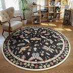 Lahome Insect Washable Round Area Rug, Soft Round Rugs 6ft Ultra-Thin Non-Slip by Lahome