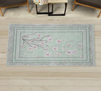 Ambesonne Apple Blossom Decorative Rug, Flowers and Blooming Spring Season by Ambesonne