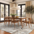 Rugshop Drifted Marble Abstract Area Rug Durable, Kid & Pet Friendly Gray - Image 6