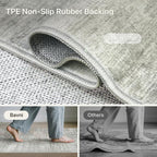 Bavni Washable Rug, Soft Abstract Rugs Non-Slip, Thin Foldable 6x9 Rug - Image 5