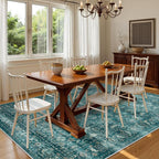 Lahome Vintage 8x10 Washable Blue Rugs - Image 3
