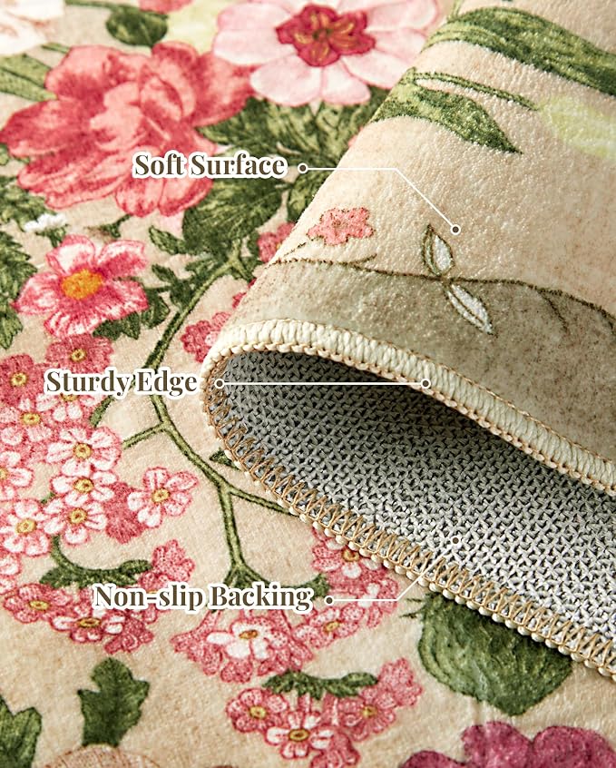 Floral Area Rug Living Room - Image 5
