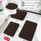 OLANLY Bathroom Rugs 34x21, Extra Soft Absorbent Chenille Bath Rugs, Rubber - Image 2