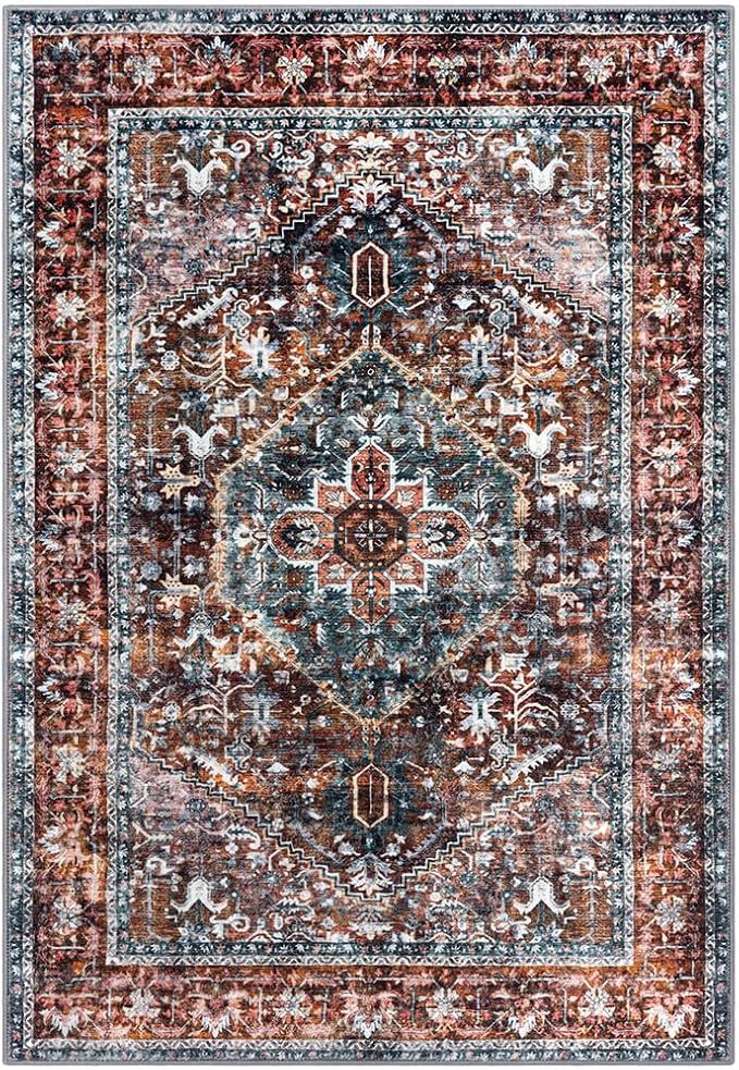 KOZYFLY Boho Area Rug 9x12 Ft Thin Rugs - Image 8