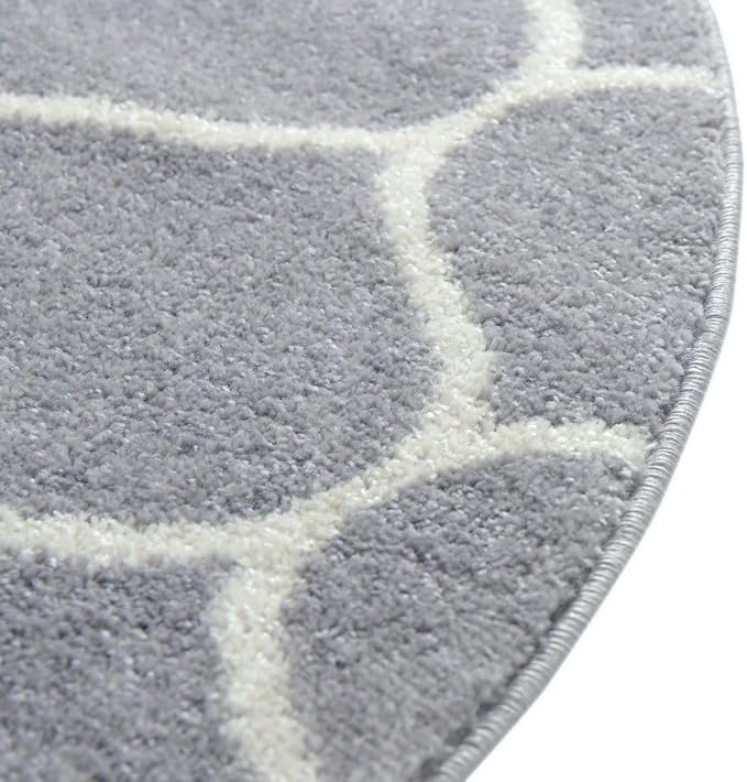 Rugs.com Lattice Frieze Collection Rug – 8' x 10' Oval Light Gray Medium Rug - Image 8