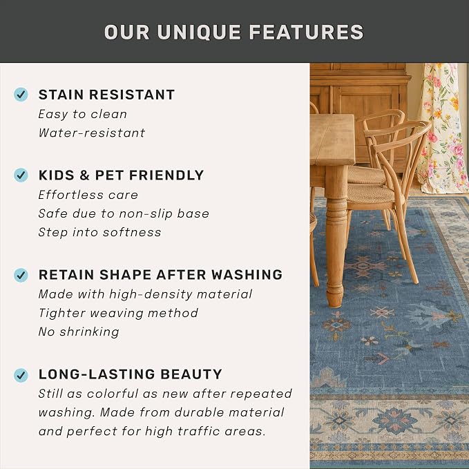 Boho 9x12 Soft Rugs for Living Room - Image 7
